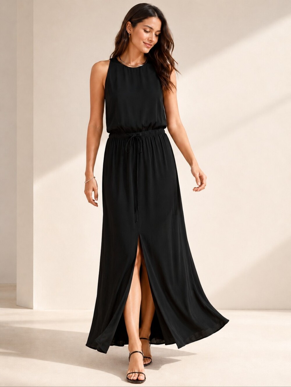Babaton viscose maxi drawstring waist size XXS
